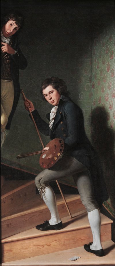 The Staircase Group (Portrait of Raphaelle Peale and Titian Ramsay Peale) by Charles Willson Peale